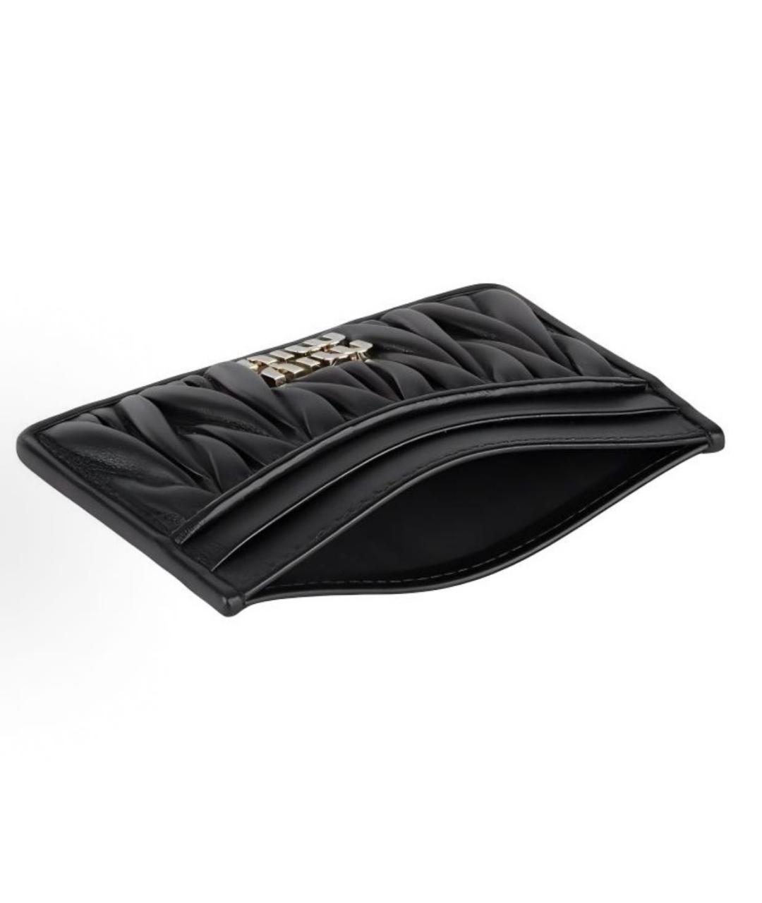 MIU MIU Черный кожаный кардхолдер, фото 3