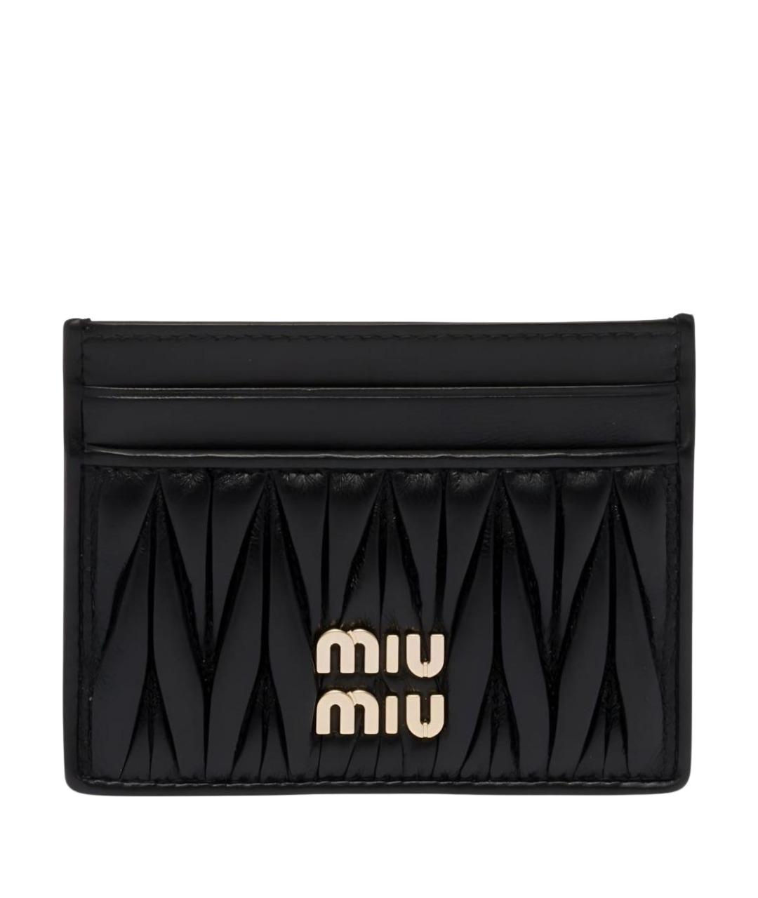 MIU MIU Черный кожаный кардхолдер, фото 1