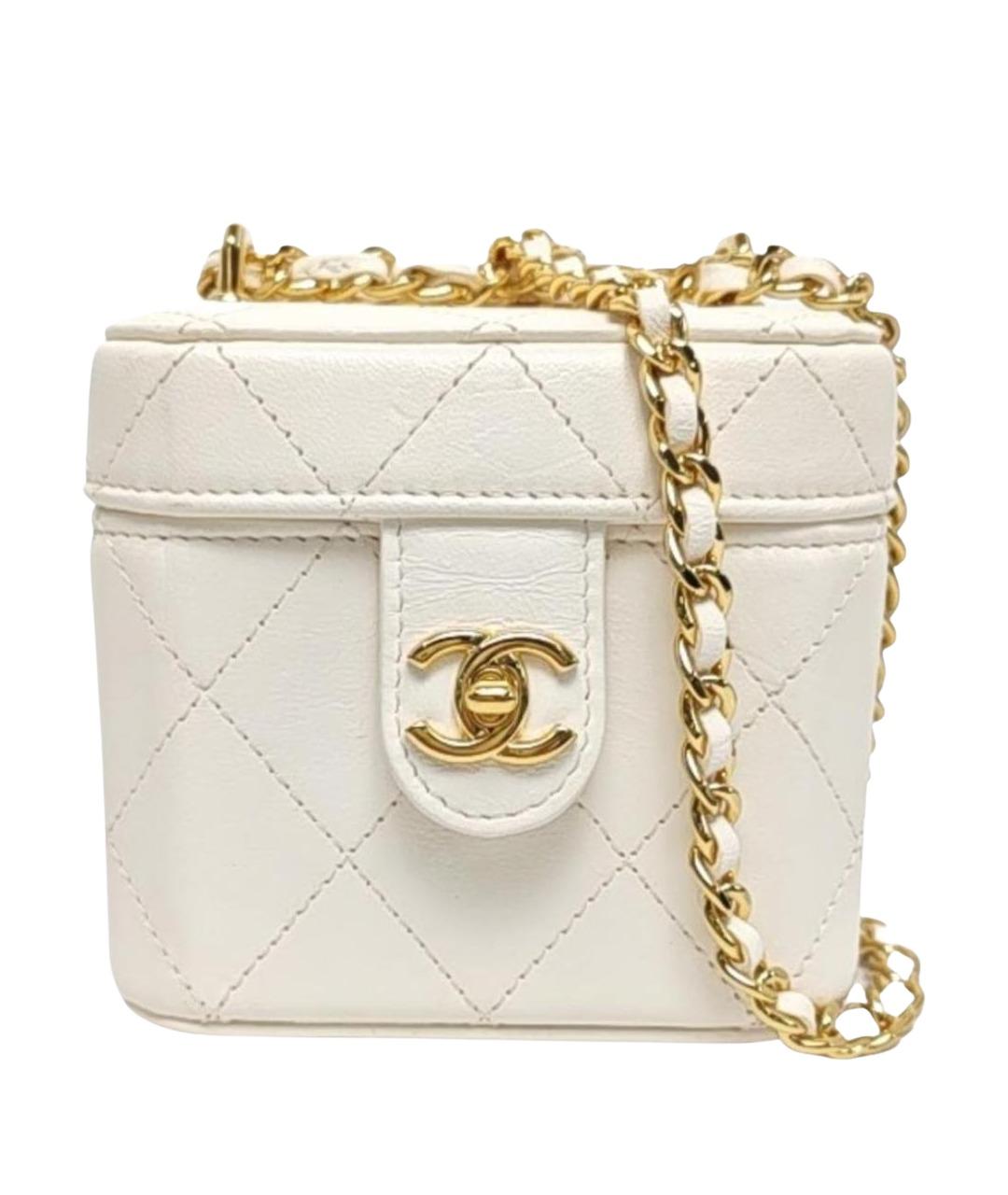 CHANEL Бежевая кожаная сумка через плечо, фото 1