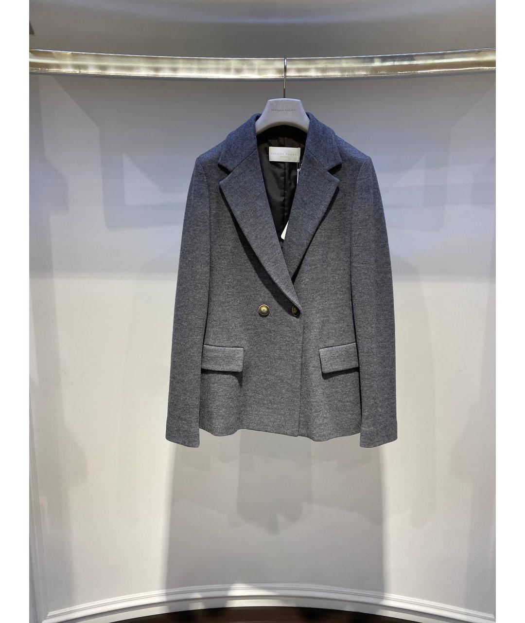 FABIANA FILIPPI Серый вискозный жакет/пиджак, фото 4