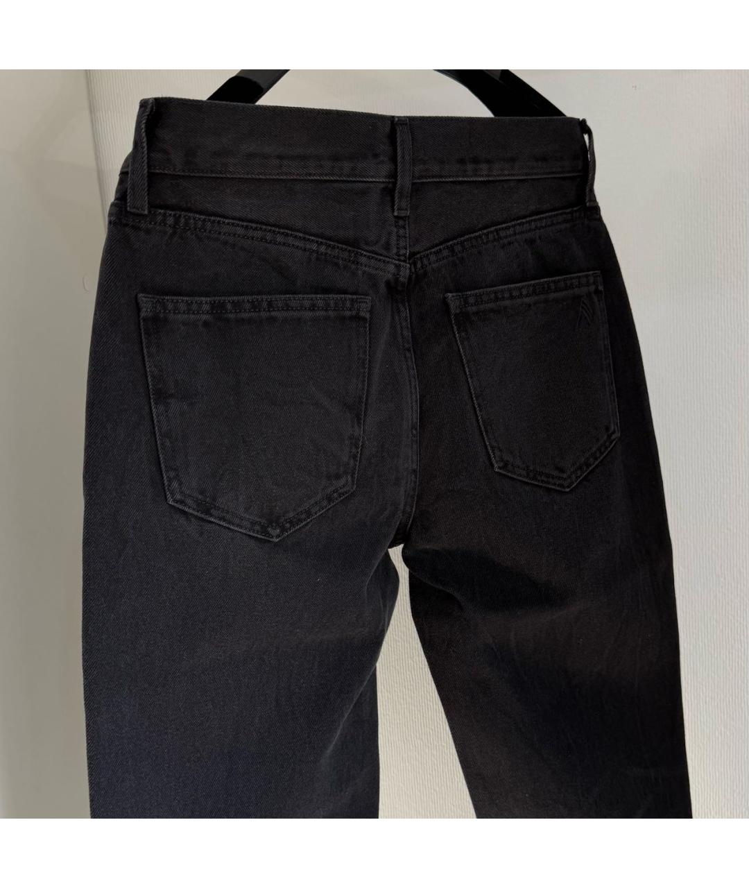 THE ATTICO Черные хлопко-эластановые джинсы слим, фото 6