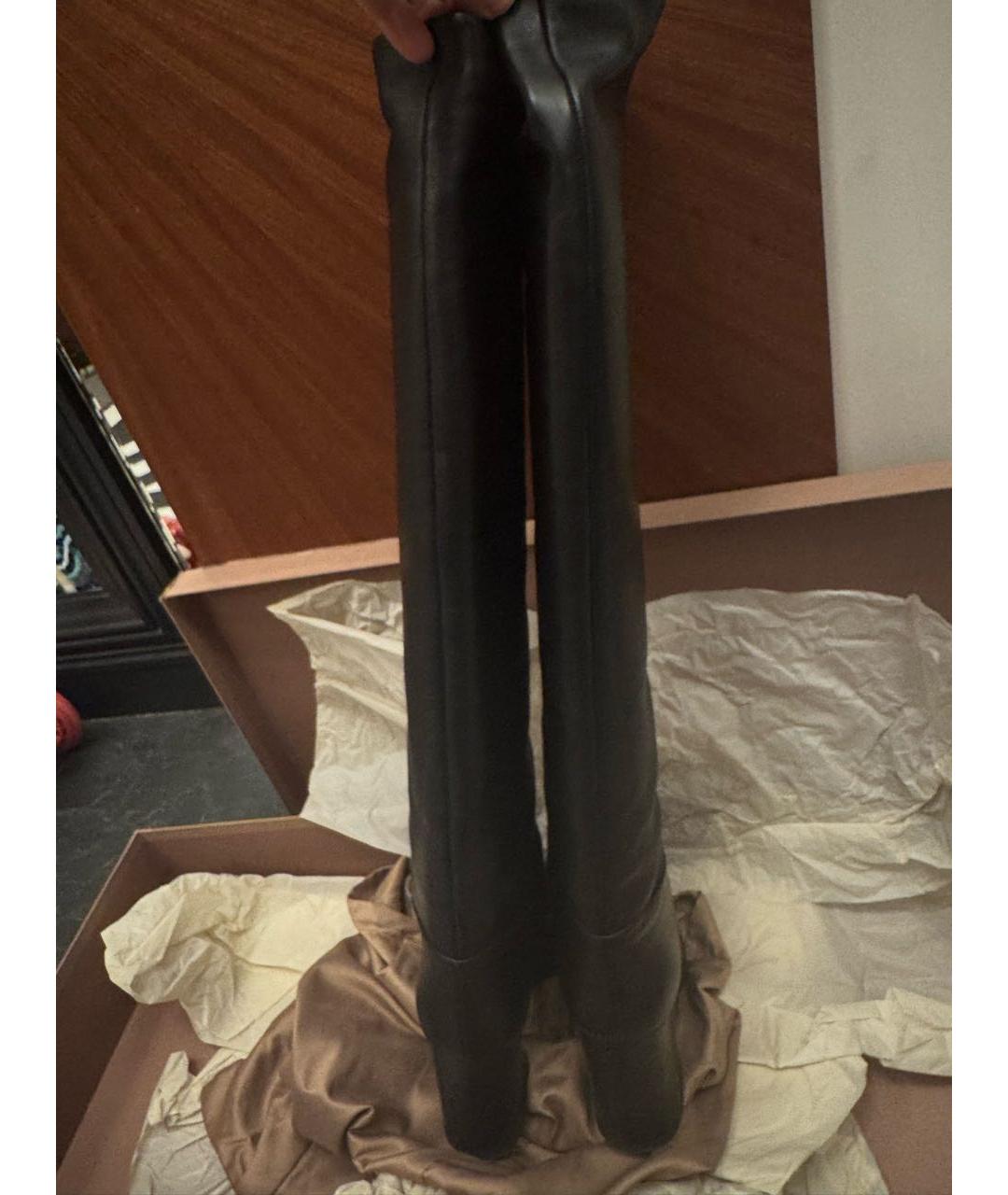 GIANVITO ROSSI Черные кожаные сапоги, фото 2