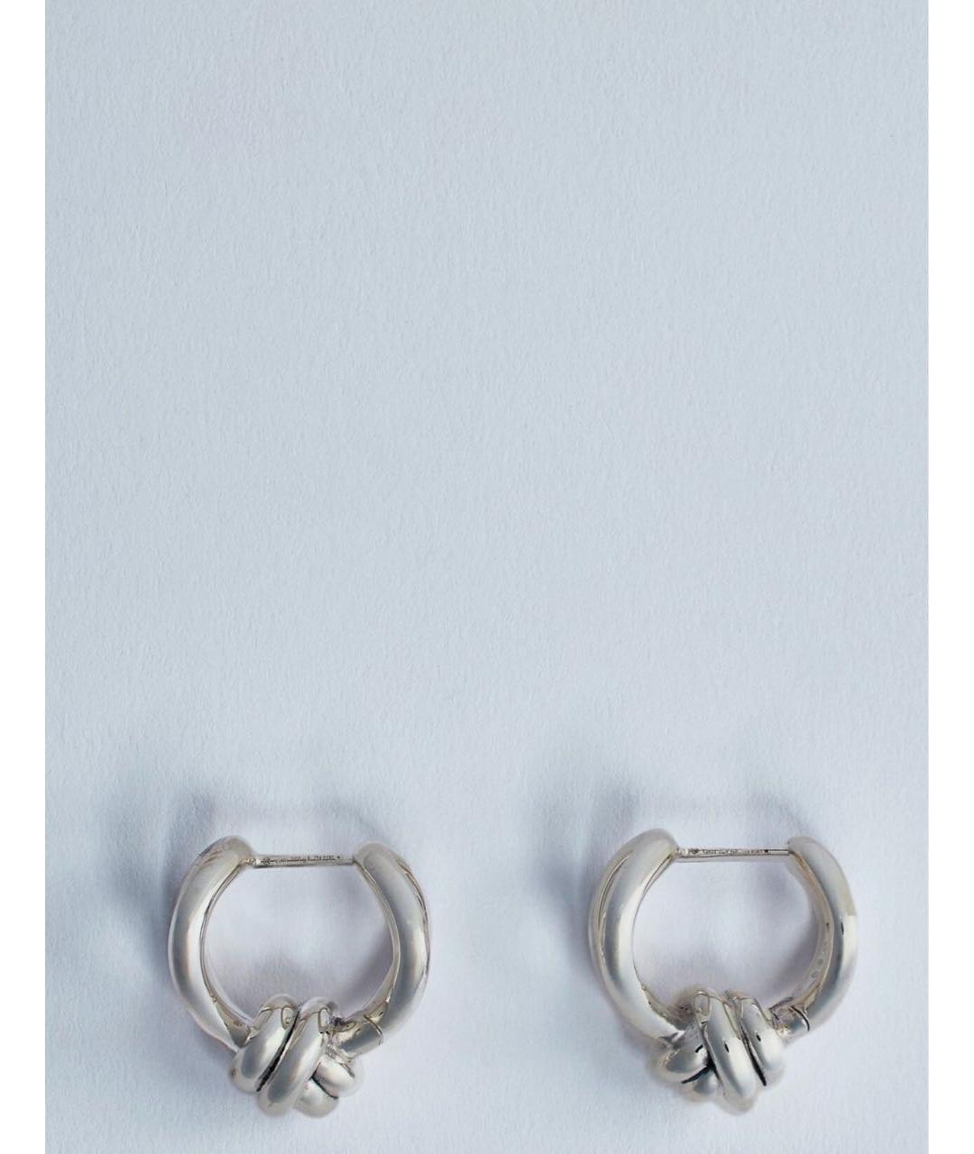 BOTTEGA VENETA Серебряные латунные серьги, фото 4