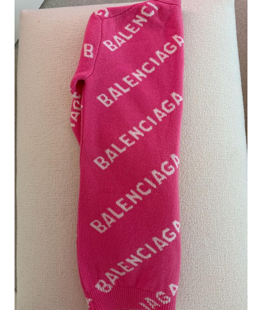 BALENCIAGA Розовый шерстяной кардиган, фото 2