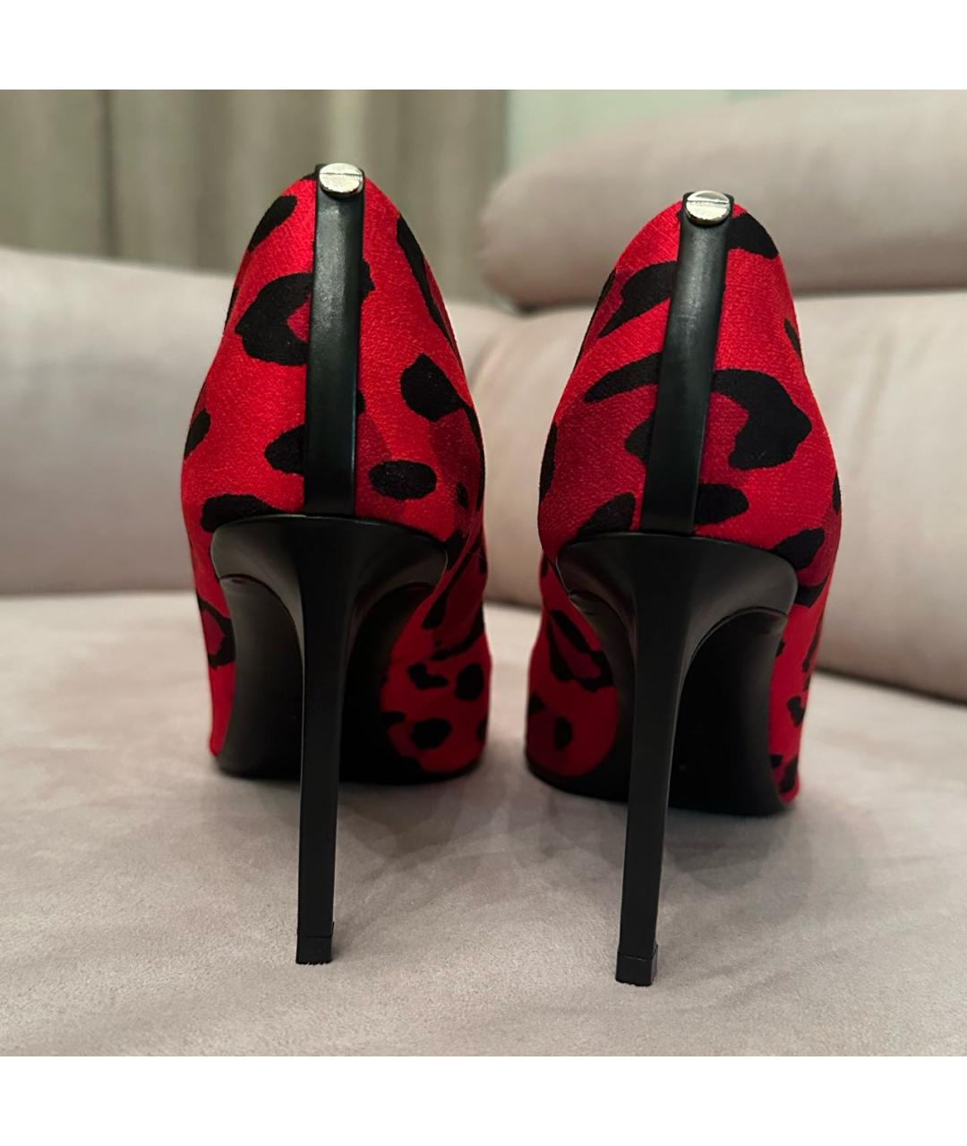 TOM FORD Красные бархатные туфли, фото 4