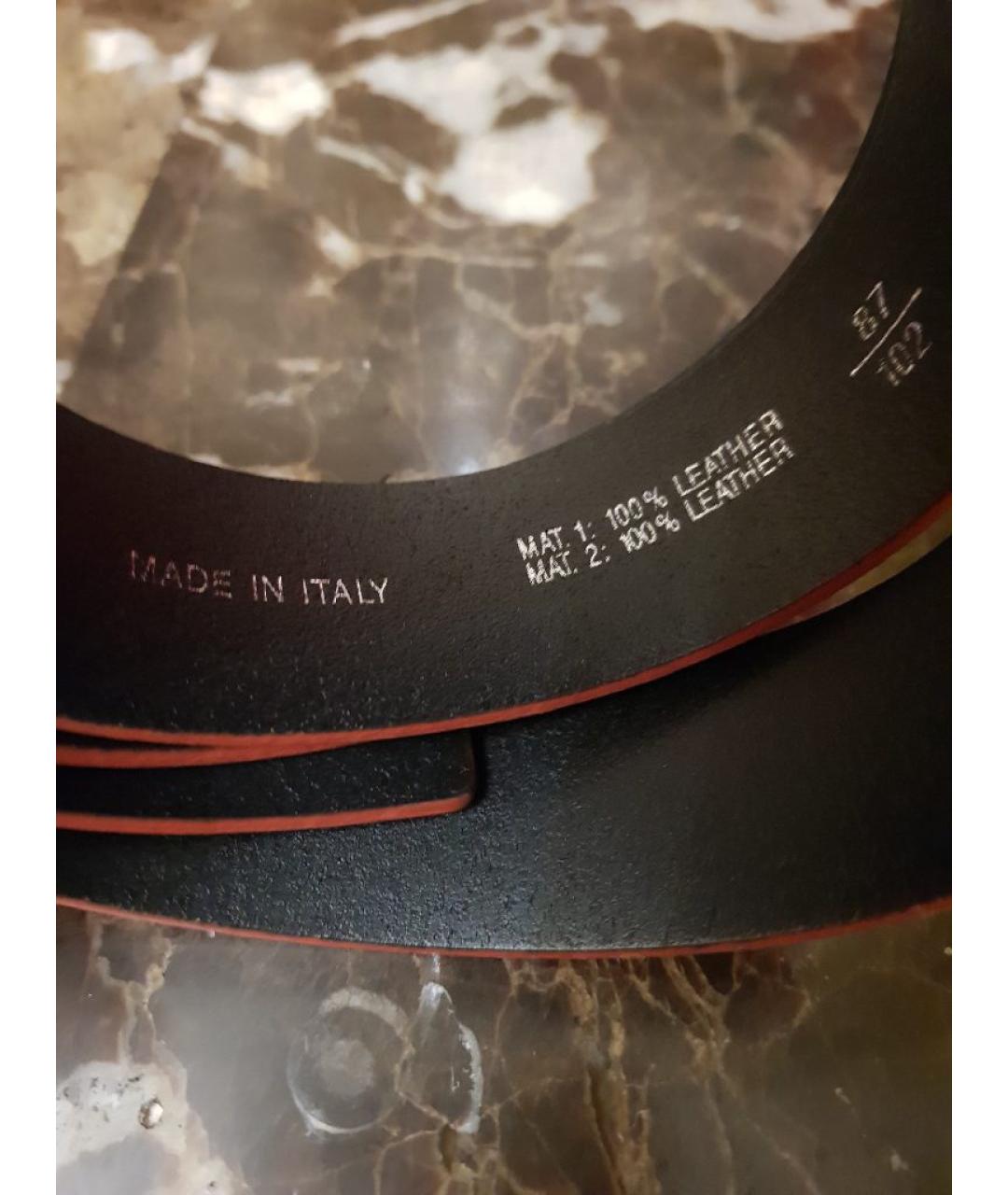 ARMANI JEANS Оранжевый кожаный ремень, фото 3