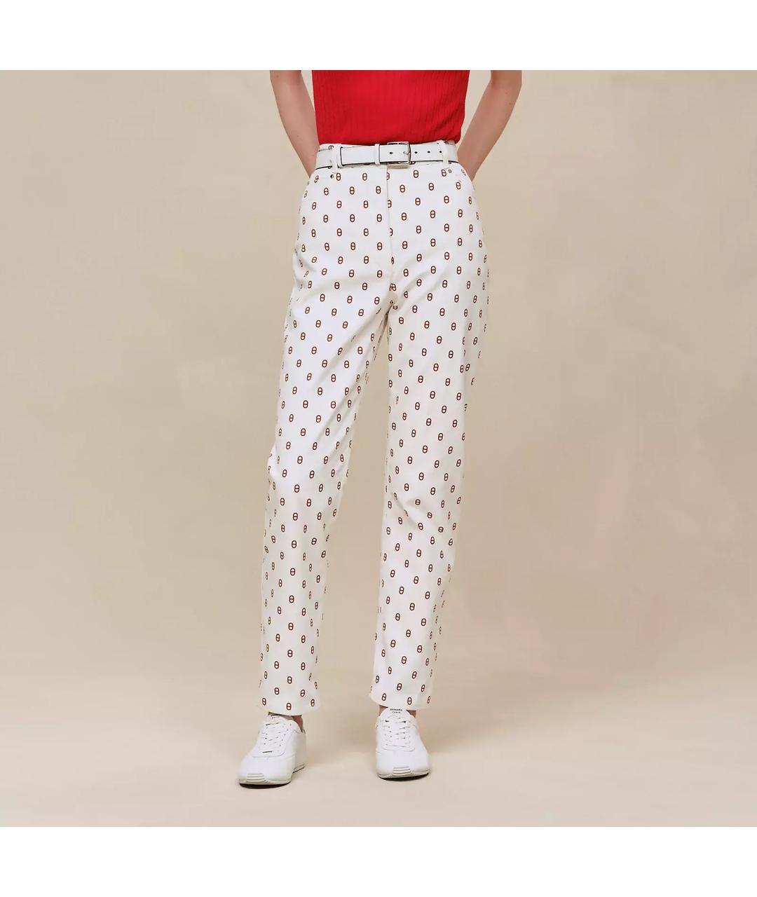 HERMES Белые брюки узкие, фото 5