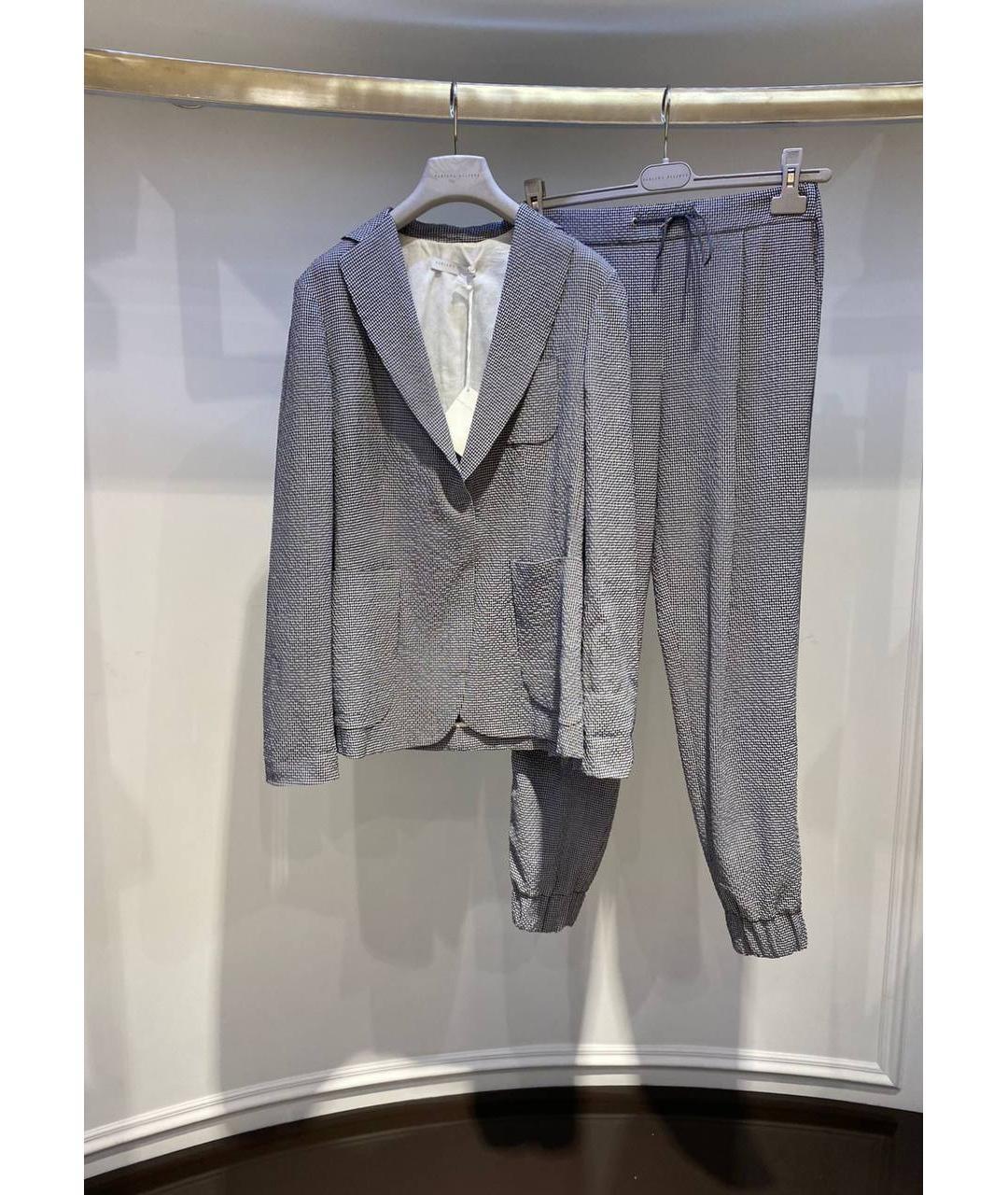 FABIANA FILIPPI Серый шерстяной костюм с брюками, фото 4