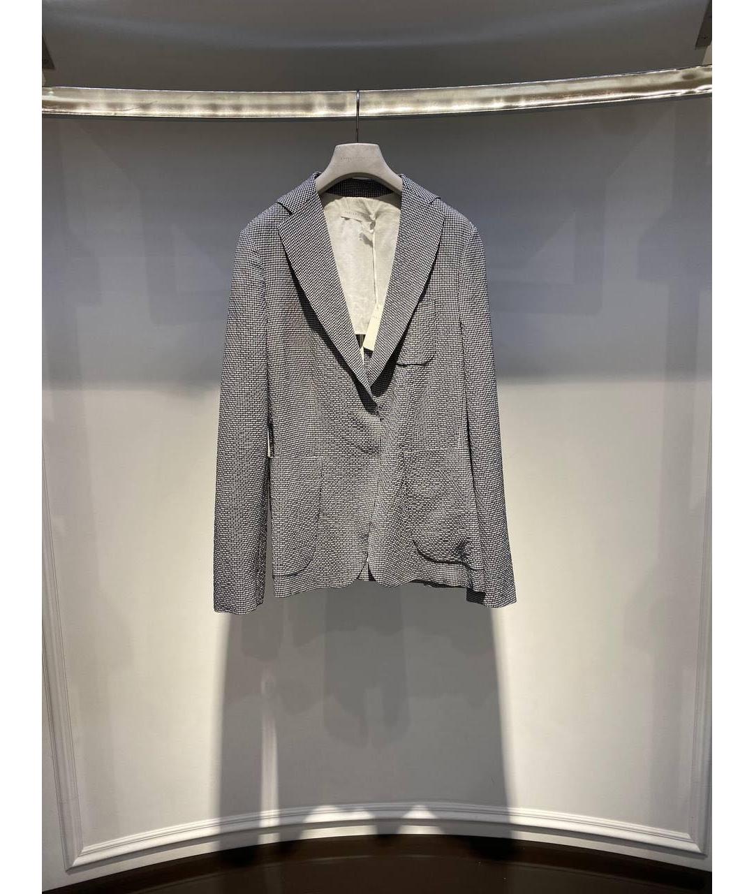 FABIANA FILIPPI Серый шерстяной костюм с брюками, фото 2