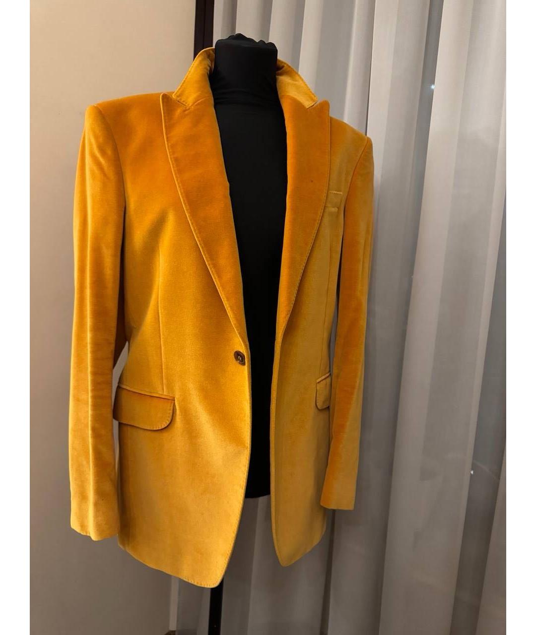 KENZO Оранжевый бархатный пиджак, фото 7