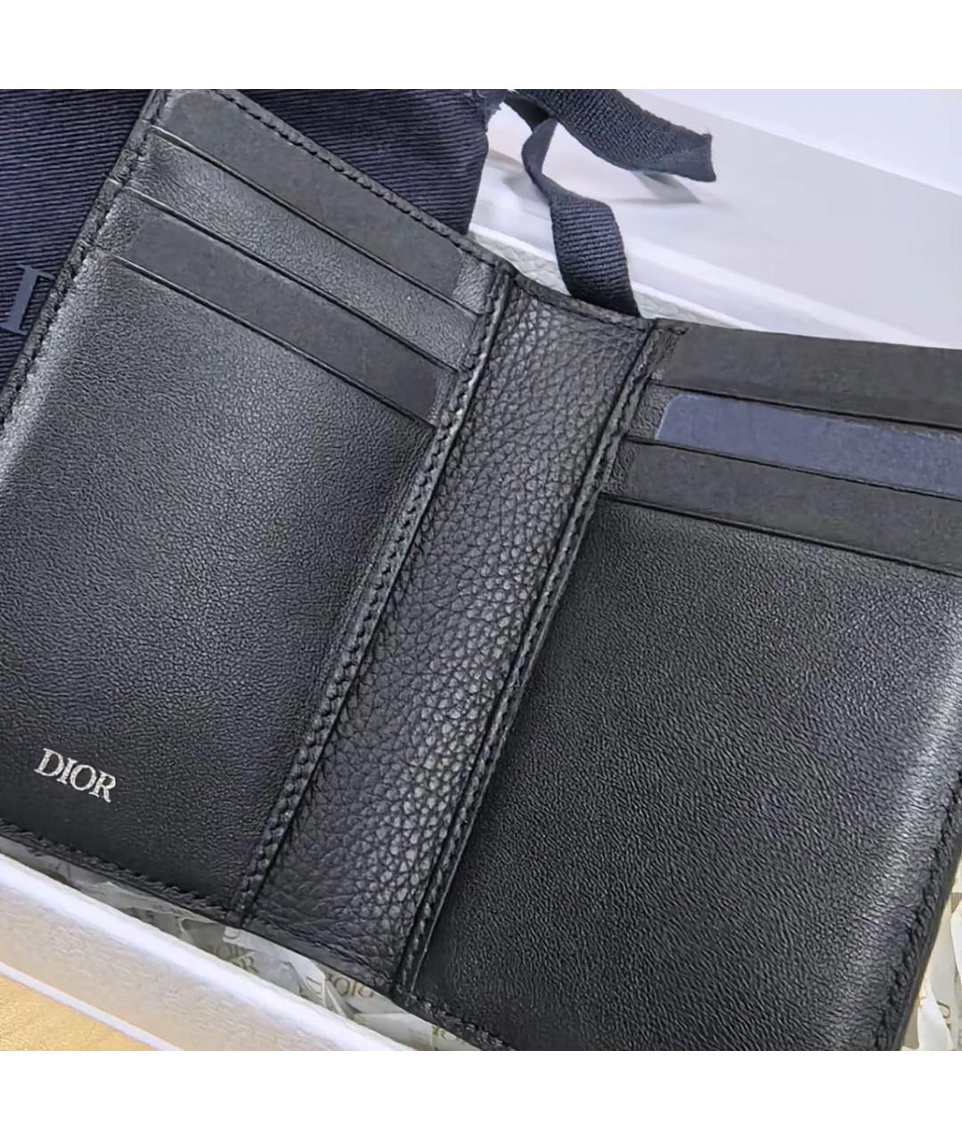 CHRISTIAN DIOR Черный кожаный кардхолдер, фото 8