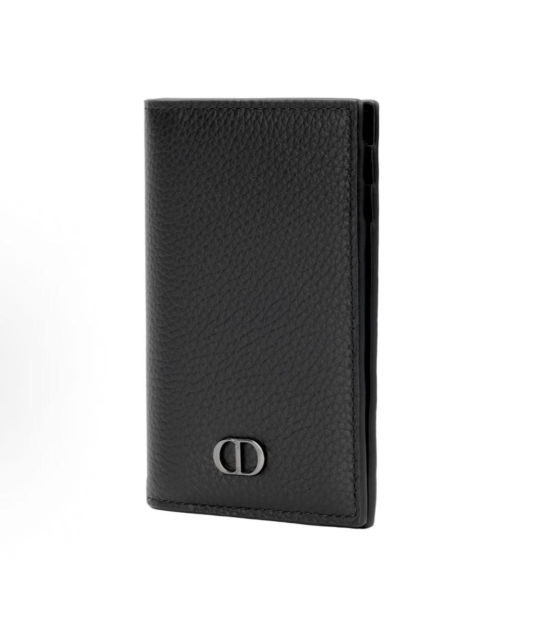CHRISTIAN DIOR Черный кожаный кардхолдер, фото 2