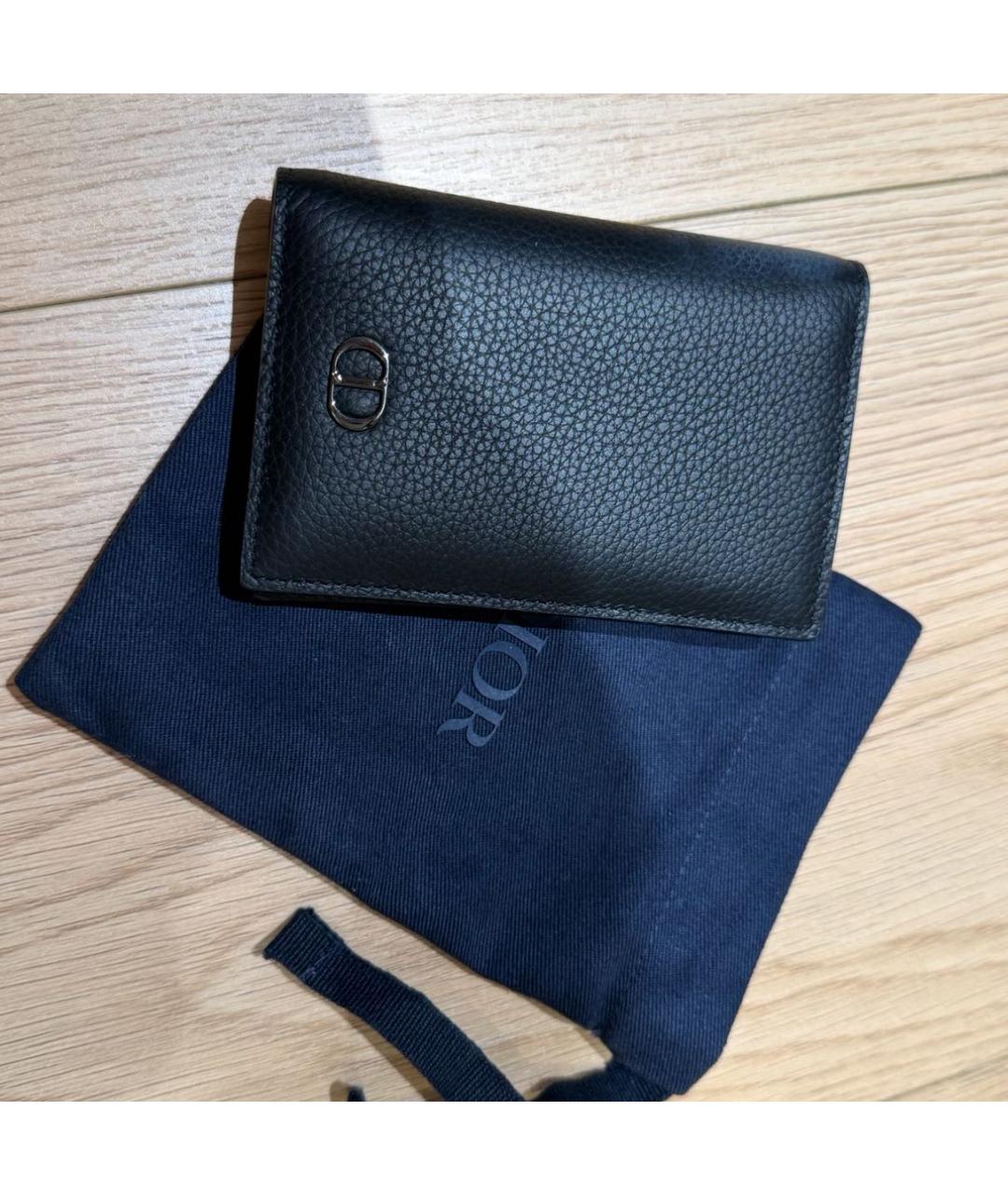 CHRISTIAN DIOR Черный кожаный кардхолдер, фото 6