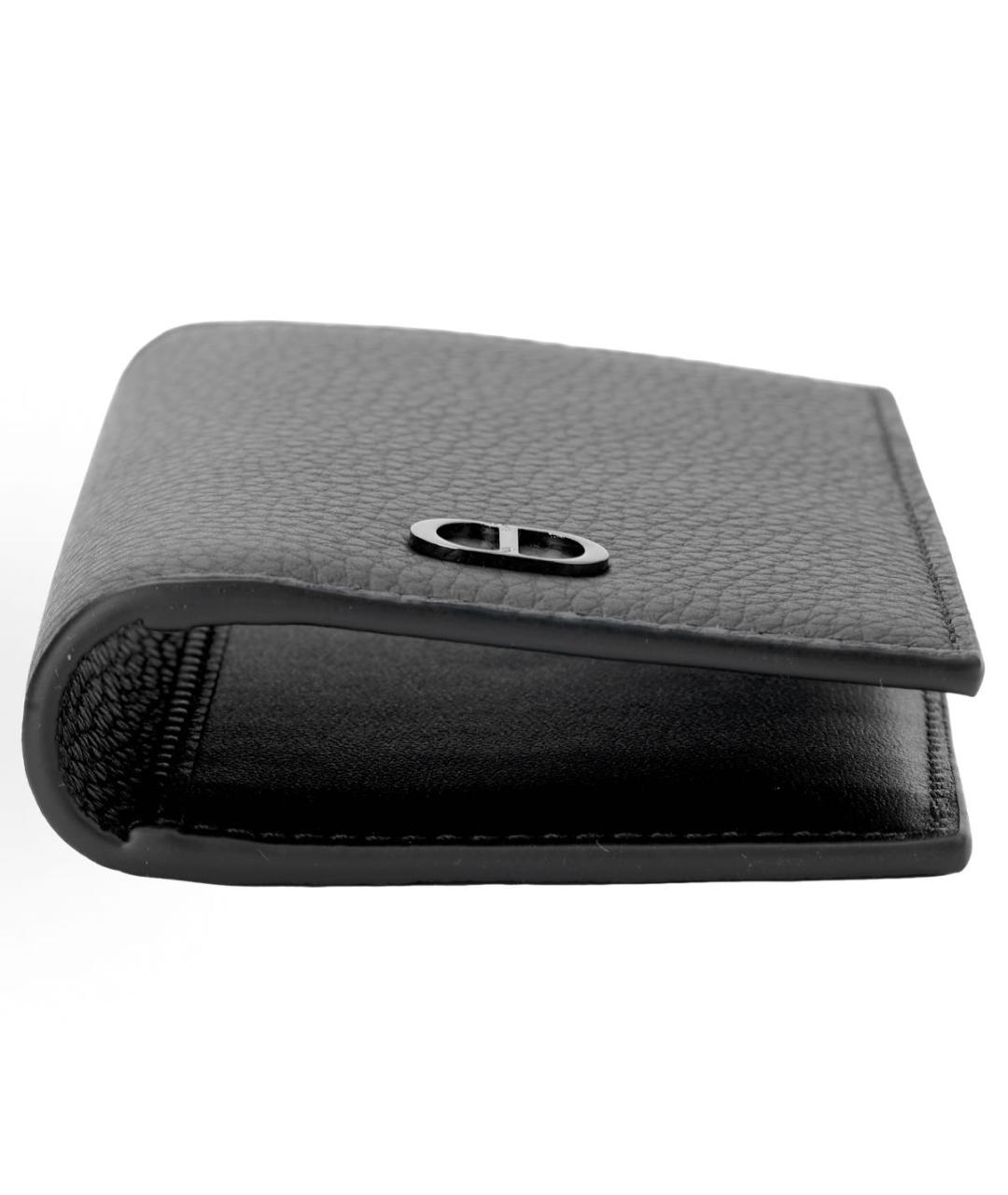 CHRISTIAN DIOR Черный кожаный кардхолдер, фото 4