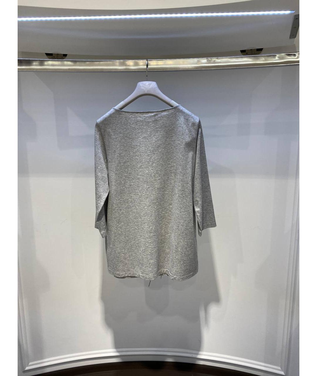 FABIANA FILIPPI Серый хлопковый джемпер / свитер, фото 3