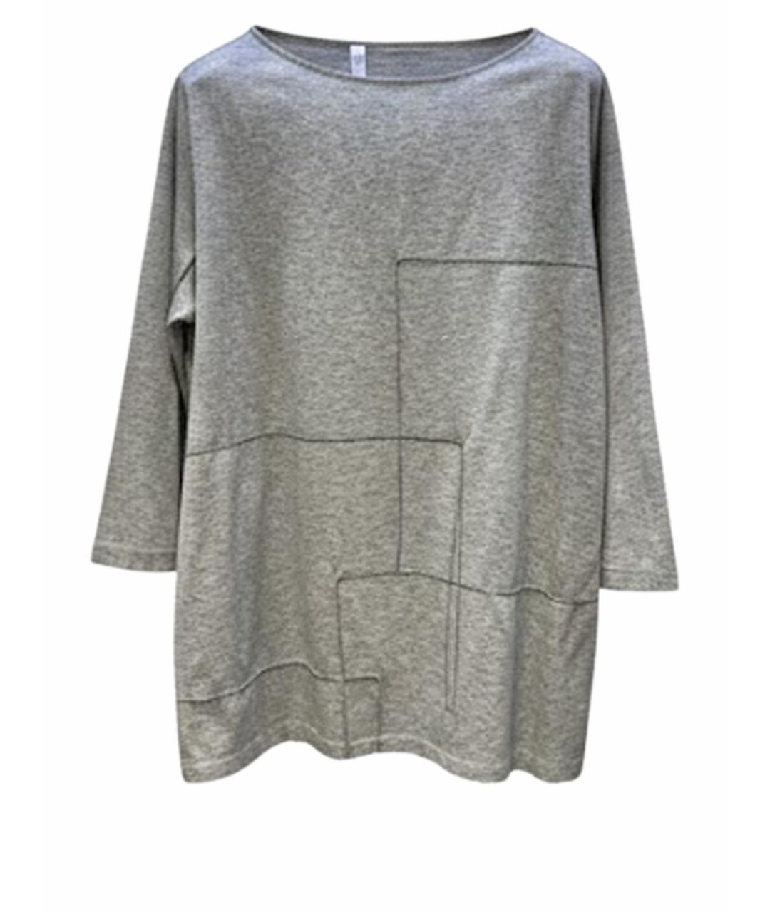 FABIANA FILIPPI Серый хлопковый джемпер / свитер, фото 1