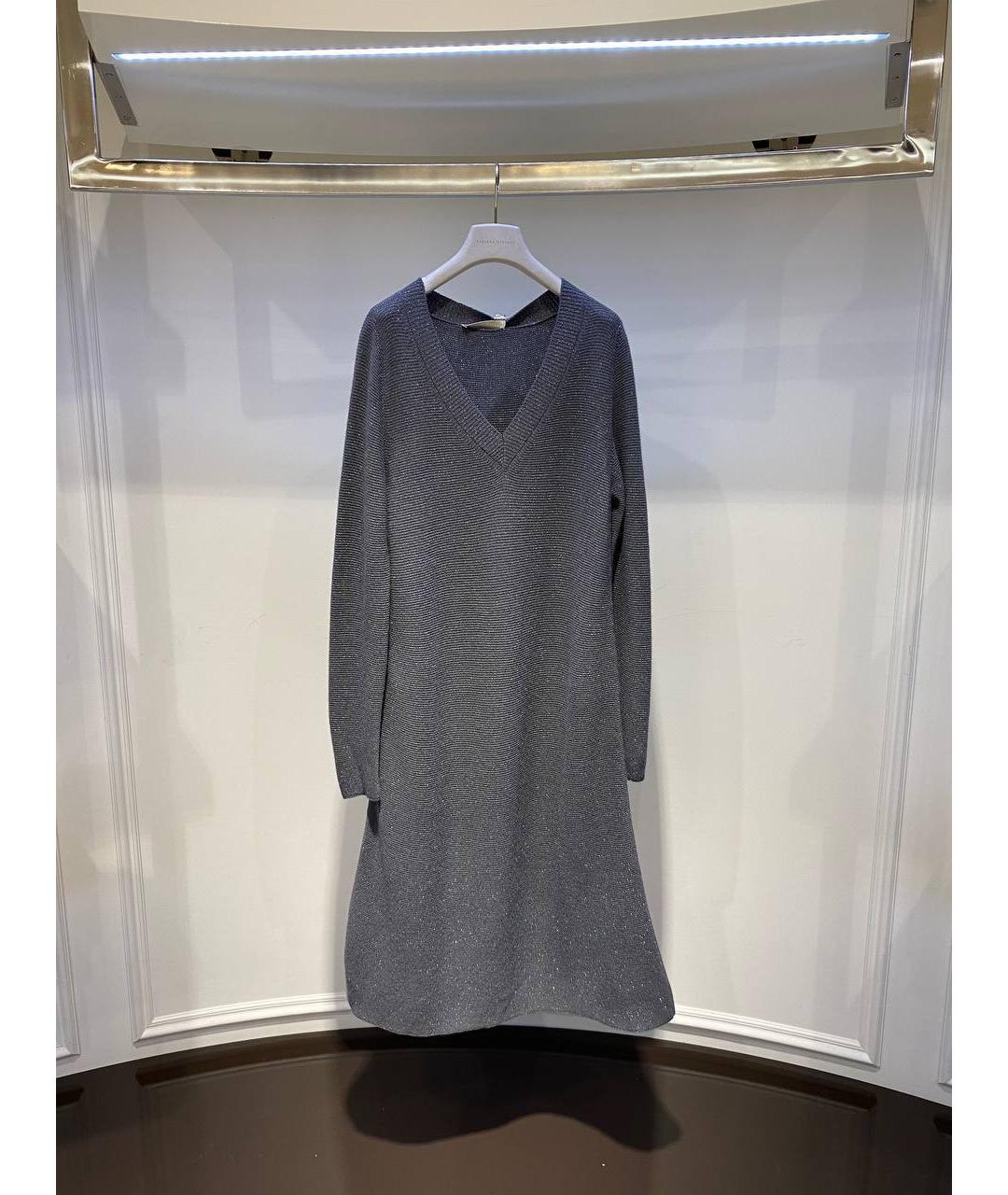 FABIANA FILIPPI Серое шерстяное платье, фото 4