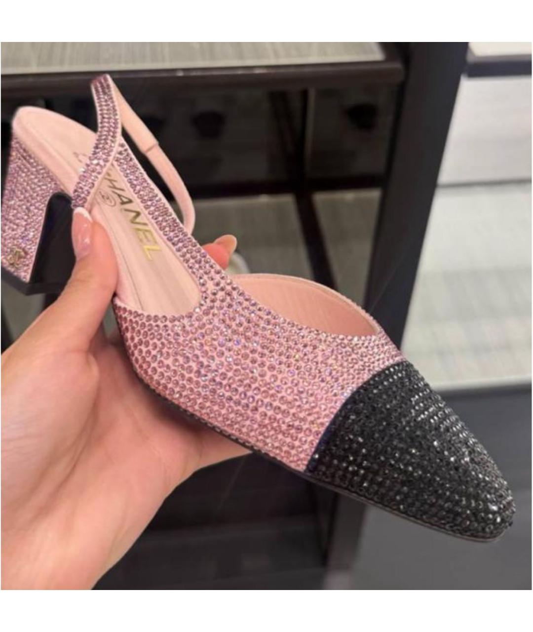 CHANEL Розовые кожаные туфли, фото 2