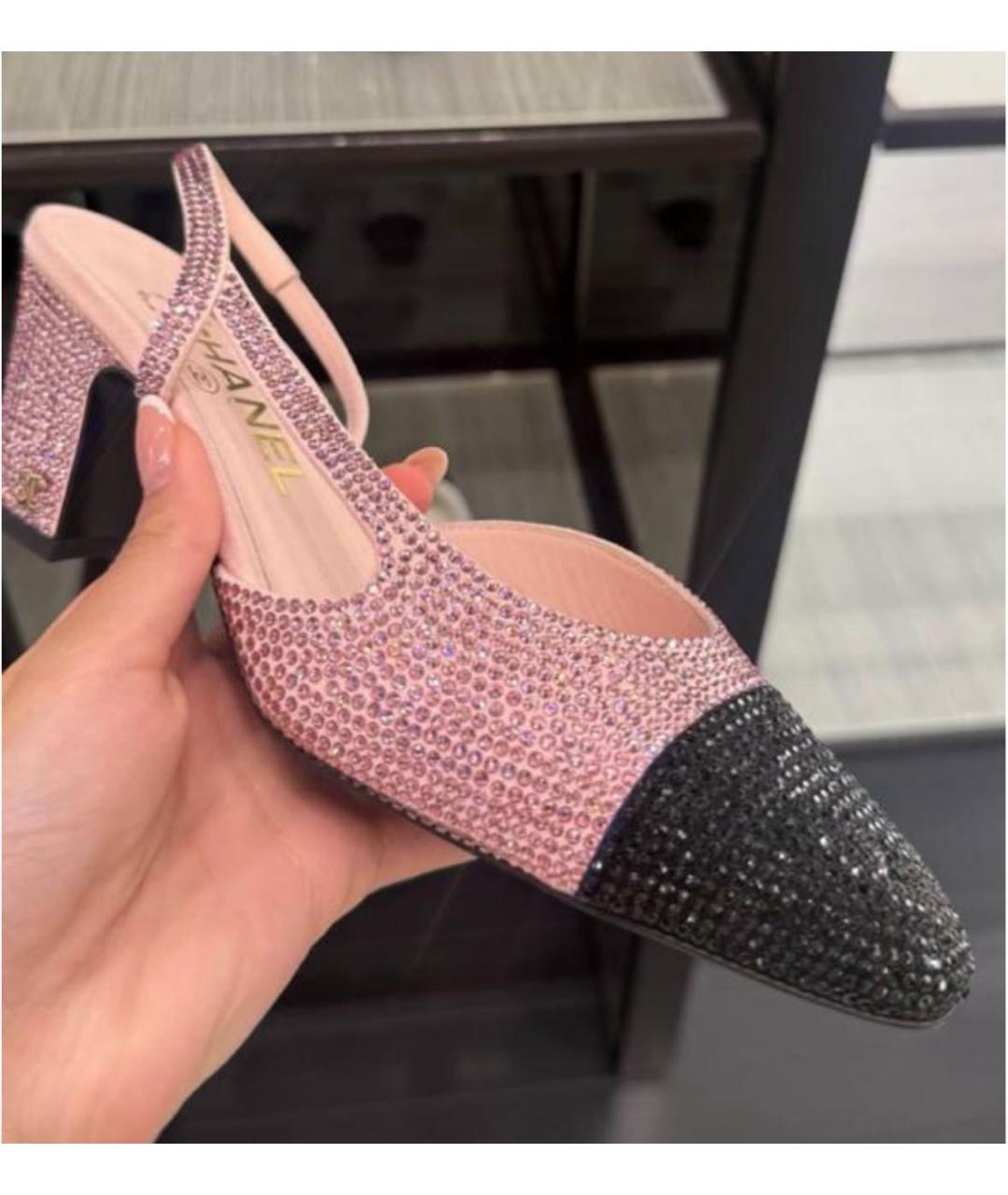 CHANEL Розовые кожаные туфли, фото 3