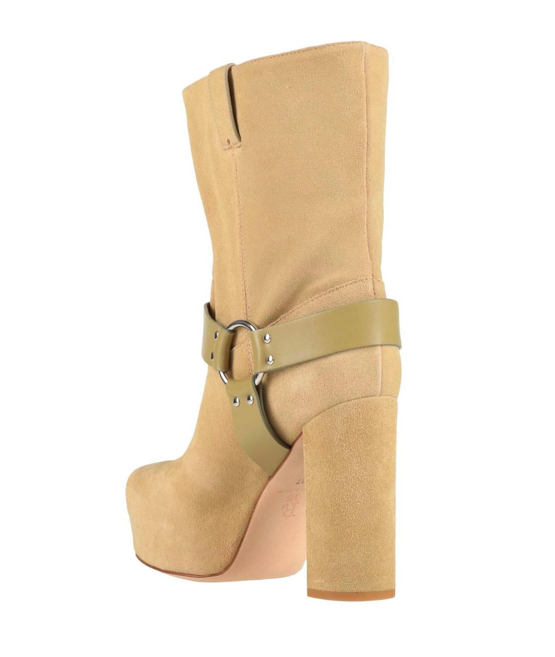 R13 Бежевые замшевые ботильоны, фото 4