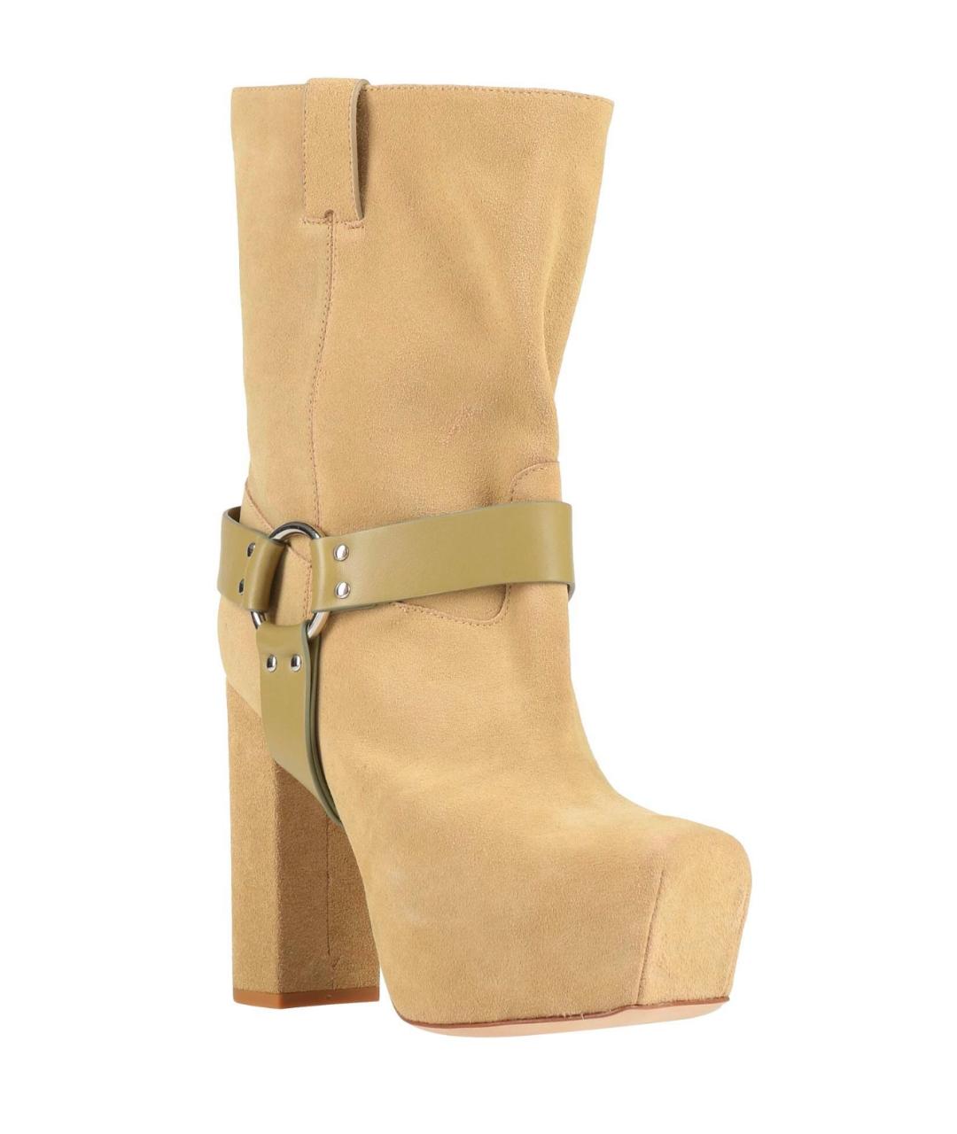 R13 Бежевые замшевые ботильоны, фото 2