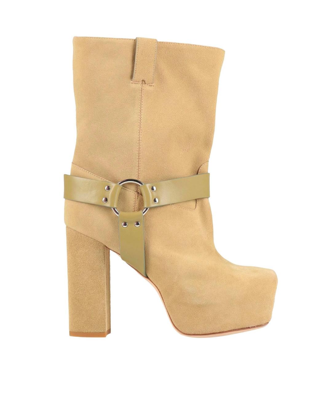 R13 Бежевые замшевые ботильоны, фото 1