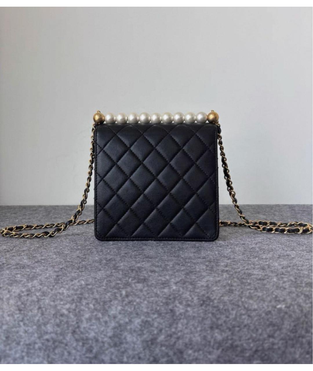 CHANEL Черная кожаная сумка через плечо, фото 3