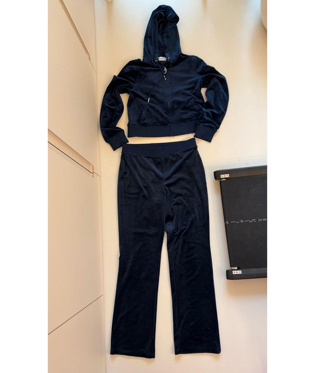 JUICY COUTURE Темно-синий велюровый спортивные костюмы, фото 6