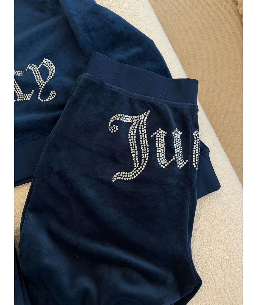 JUICY COUTURE Темно-синий велюровый спортивные костюмы, фото 3