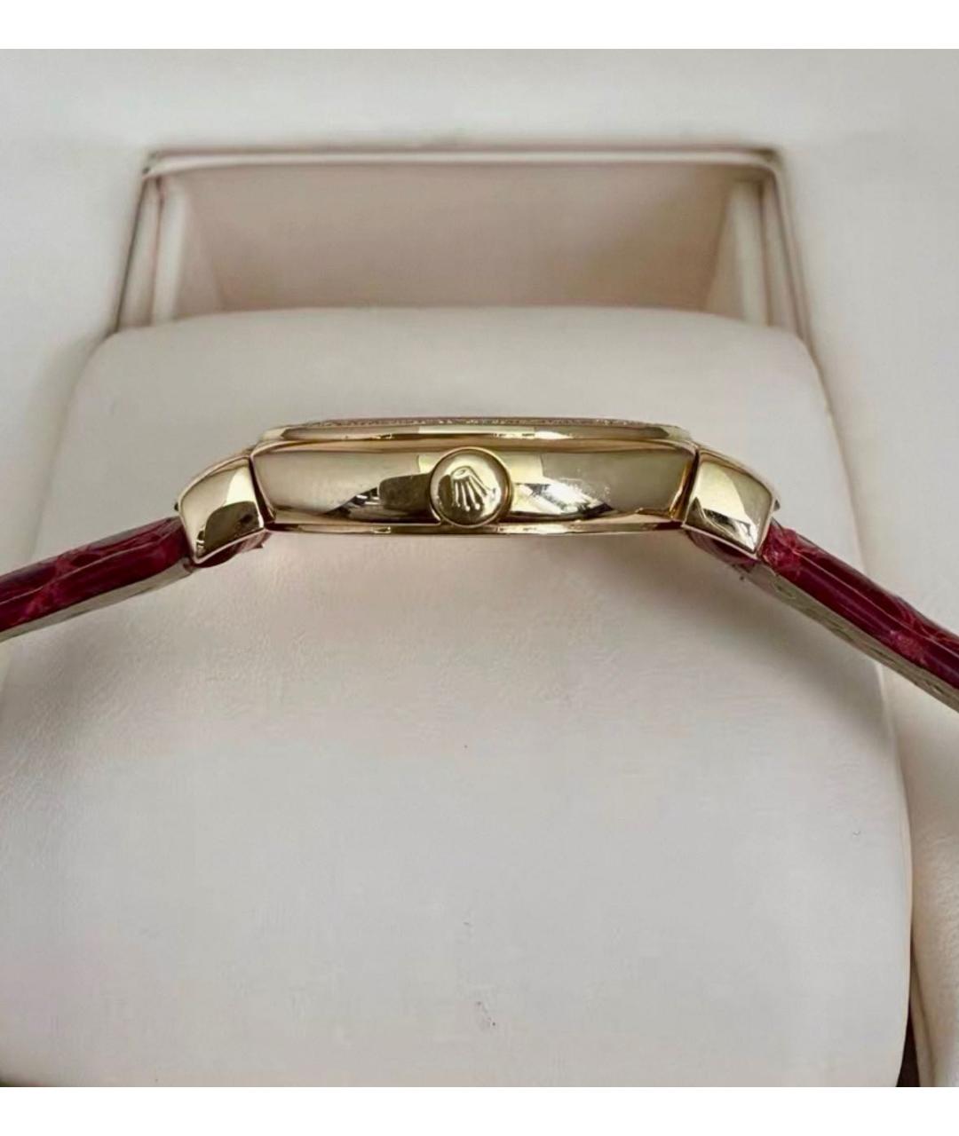 ROLEX Белые часы из желтого золота, фото 3