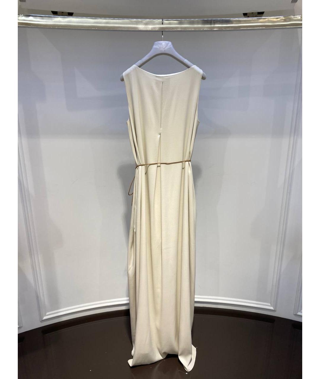FABIANA FILIPPI Бежевое шелковое платье, фото 3