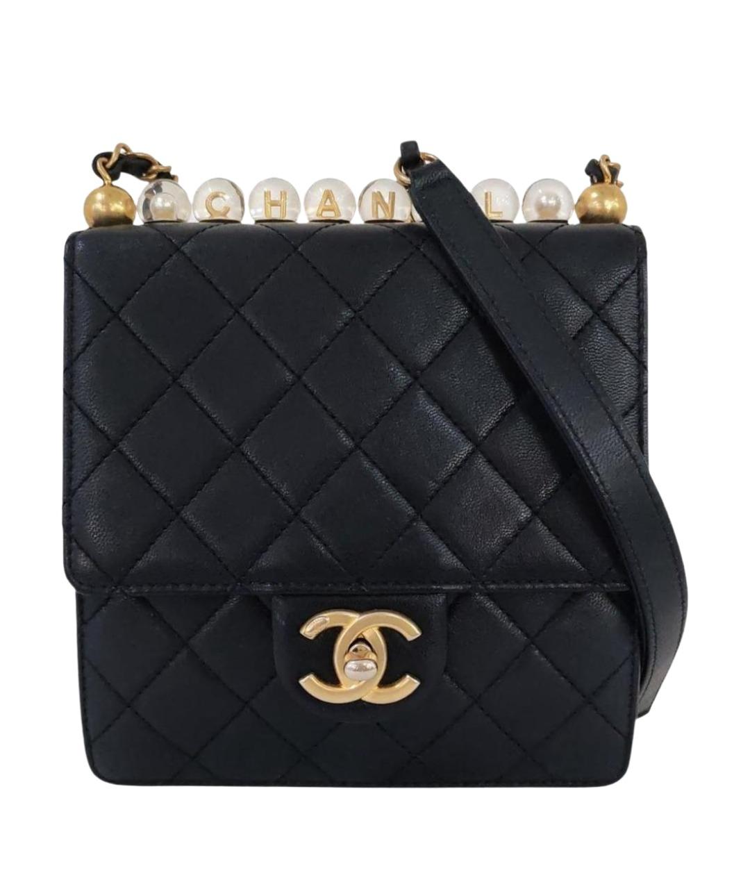 CHANEL Черная кожаная сумка через плечо, фото 1