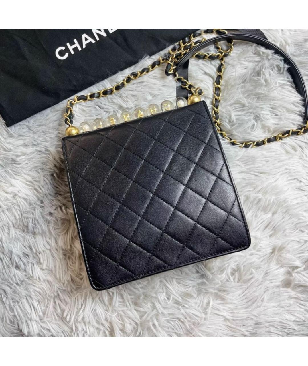 CHANEL Черная кожаная сумка через плечо, фото 3