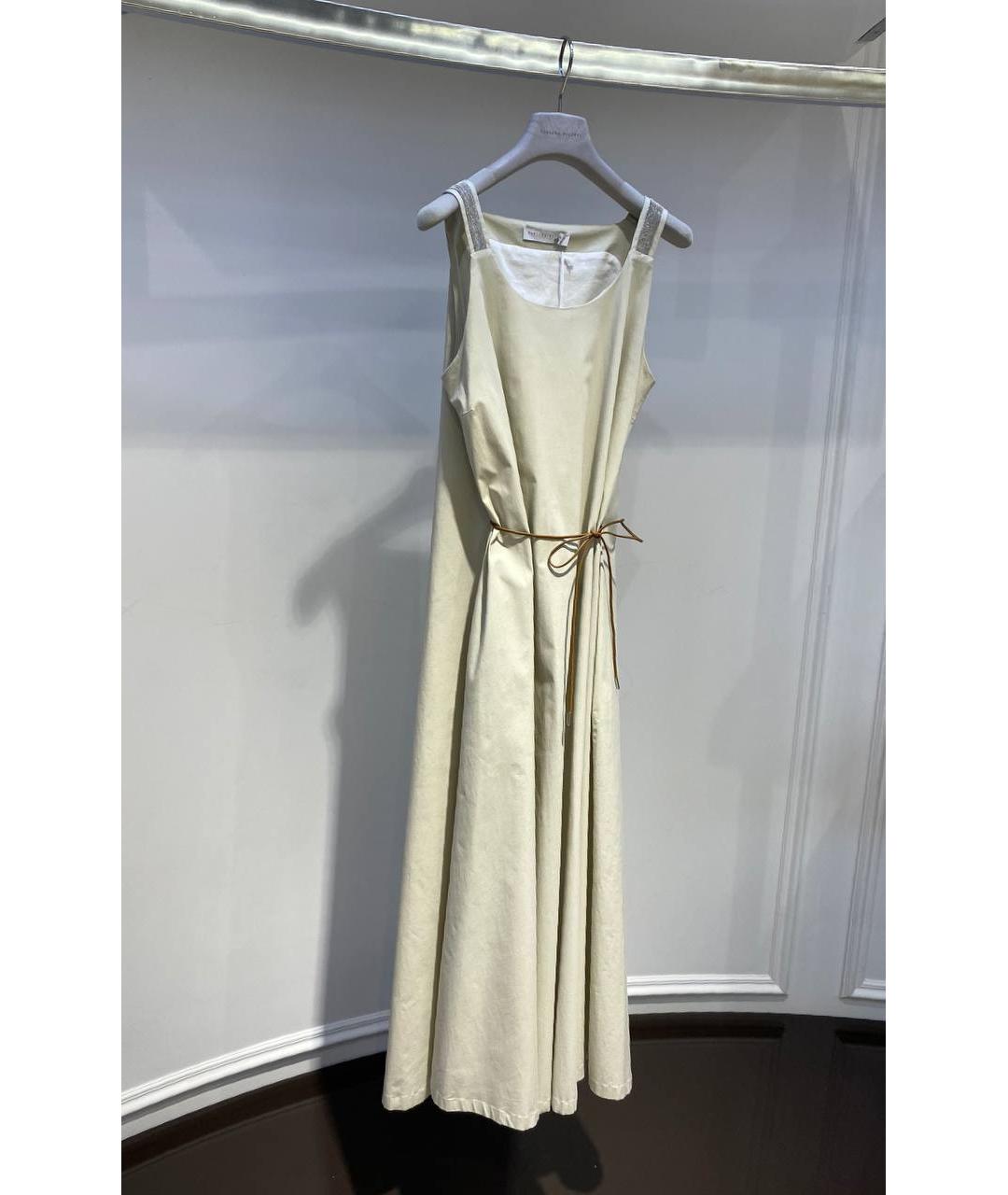 FABIANA FILIPPI Бежевое хлопковое платье, фото 2