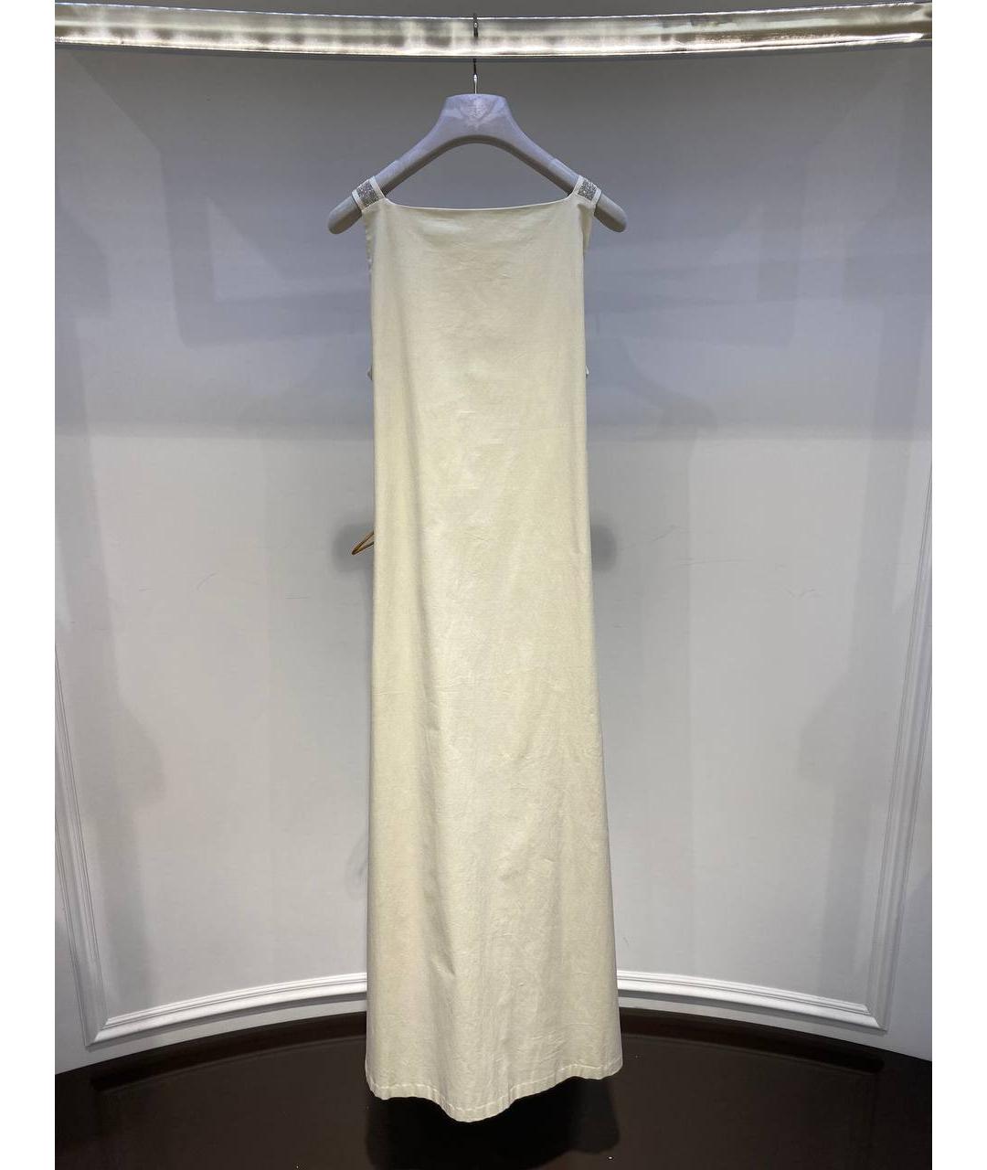 FABIANA FILIPPI Бежевое хлопковое платье, фото 3