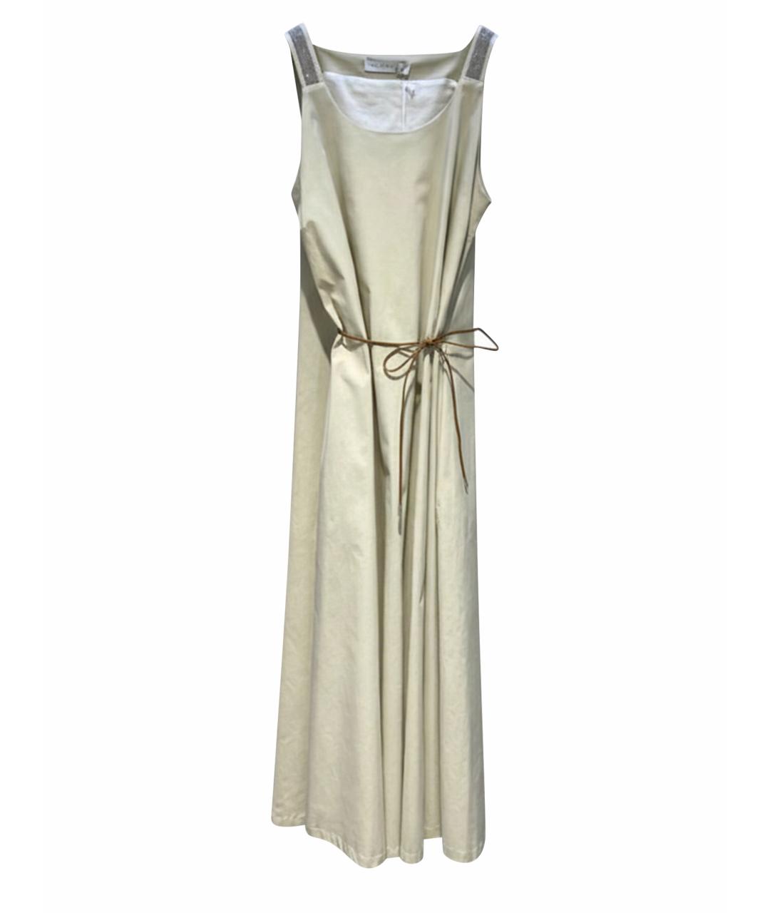 FABIANA FILIPPI Бежевое хлопковое платье, фото 1