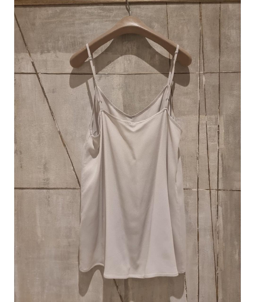 FABIANA FILIPPI Серая шелковая майка, фото 2