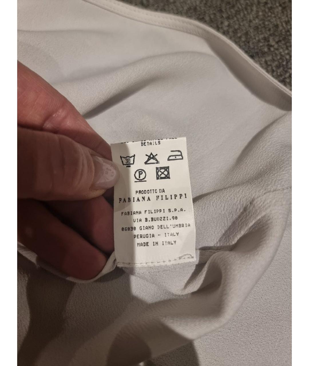 FABIANA FILIPPI Серая шелковая майка, фото 7