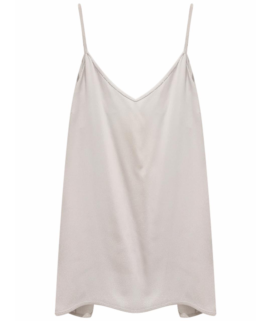 FABIANA FILIPPI Серая шелковая майка, фото 1