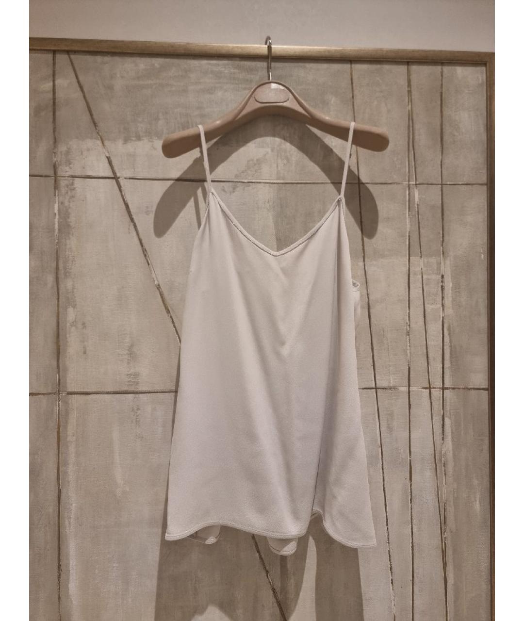 FABIANA FILIPPI Серая шелковая майка, фото 10