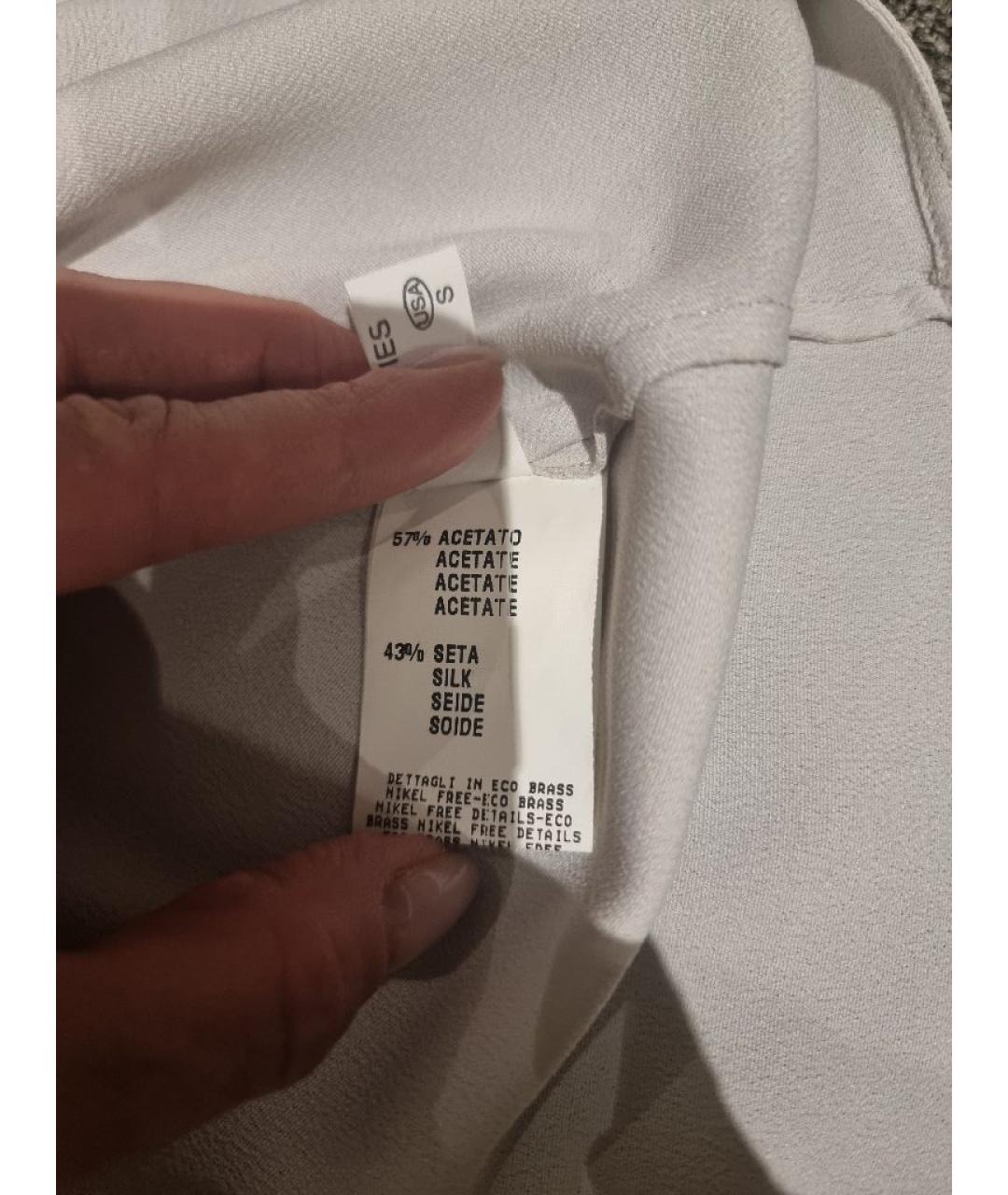 FABIANA FILIPPI Серая шелковая майка, фото 6