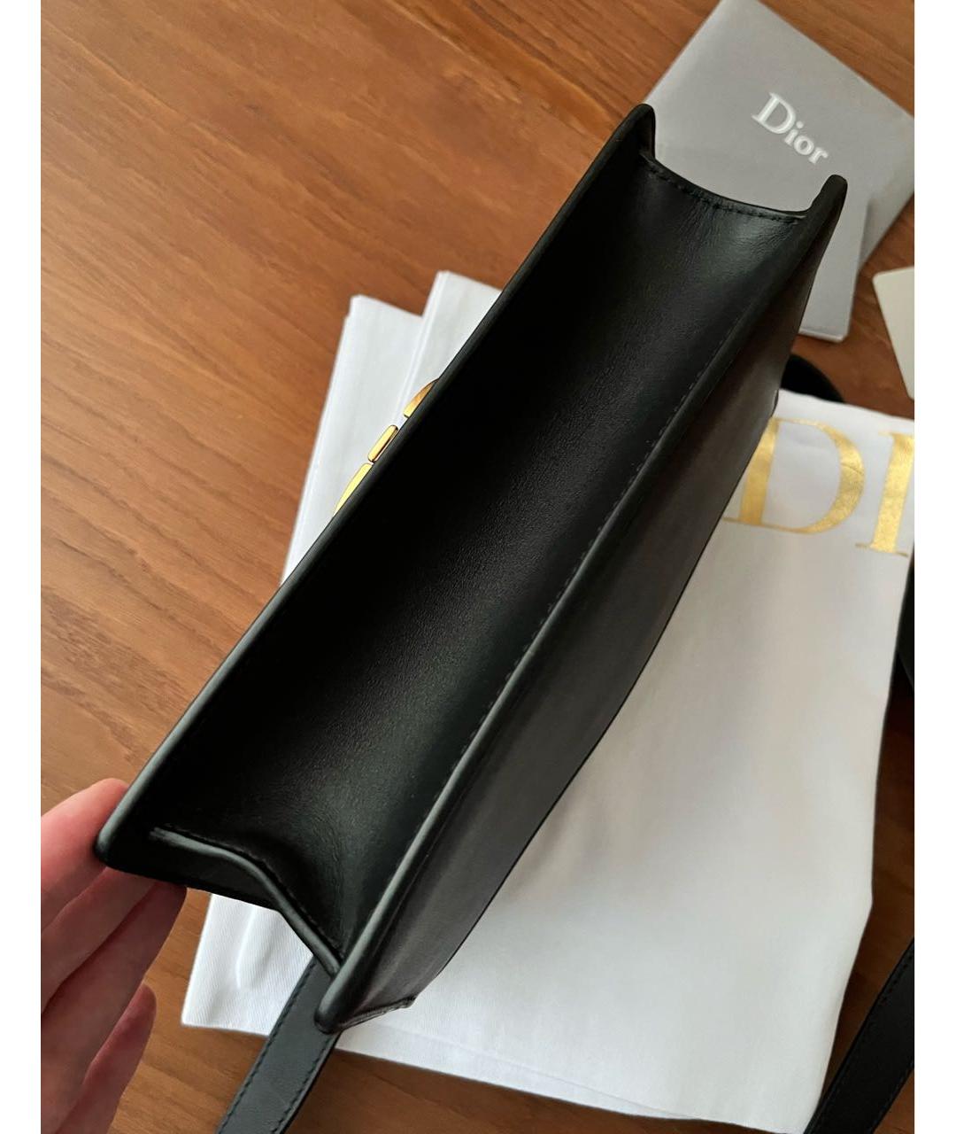 CHRISTIAN DIOR Черная кожаная сумка через плечо, фото 5