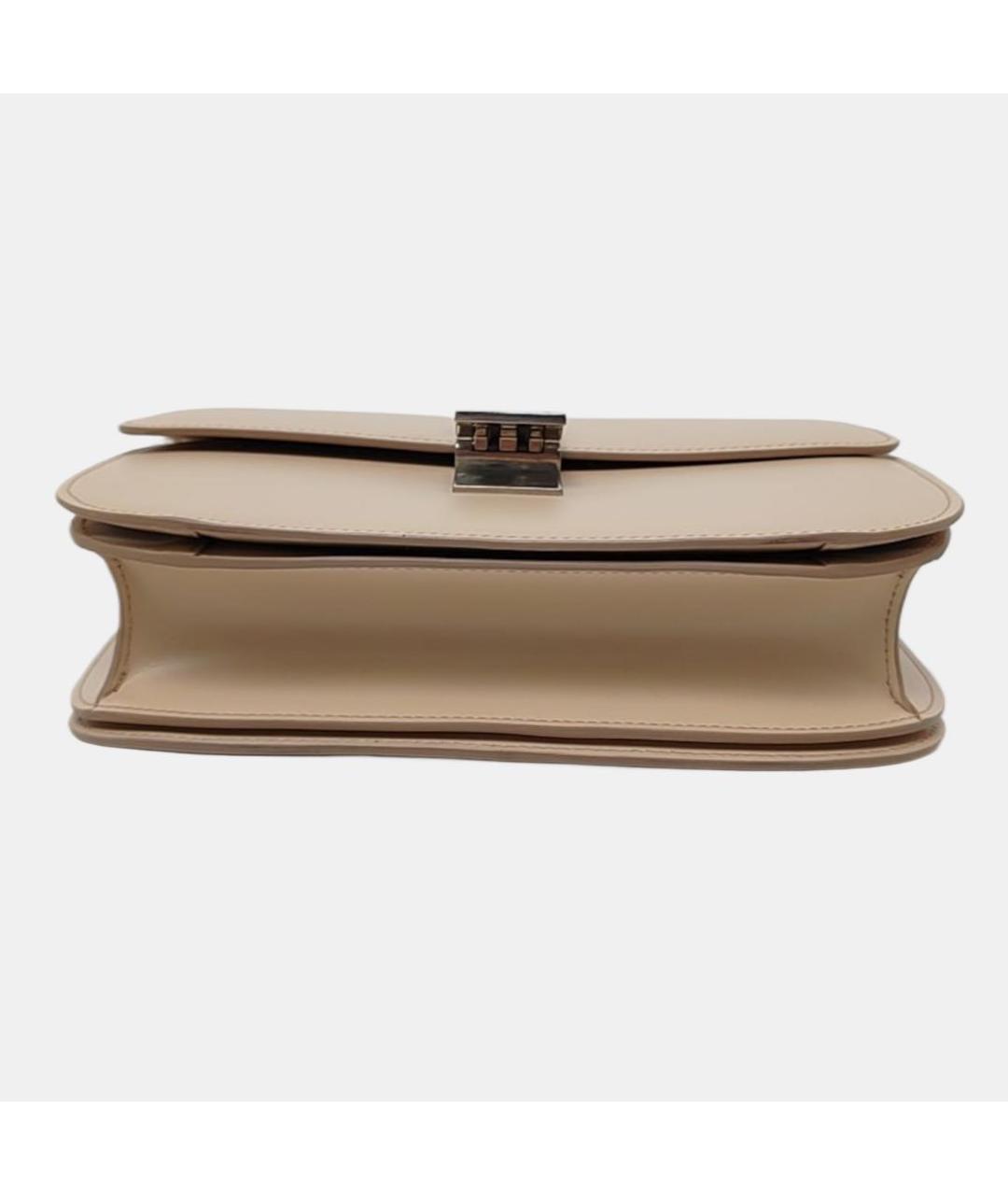 CELINE Бежевая кожаная сумка через плечо, фото 3