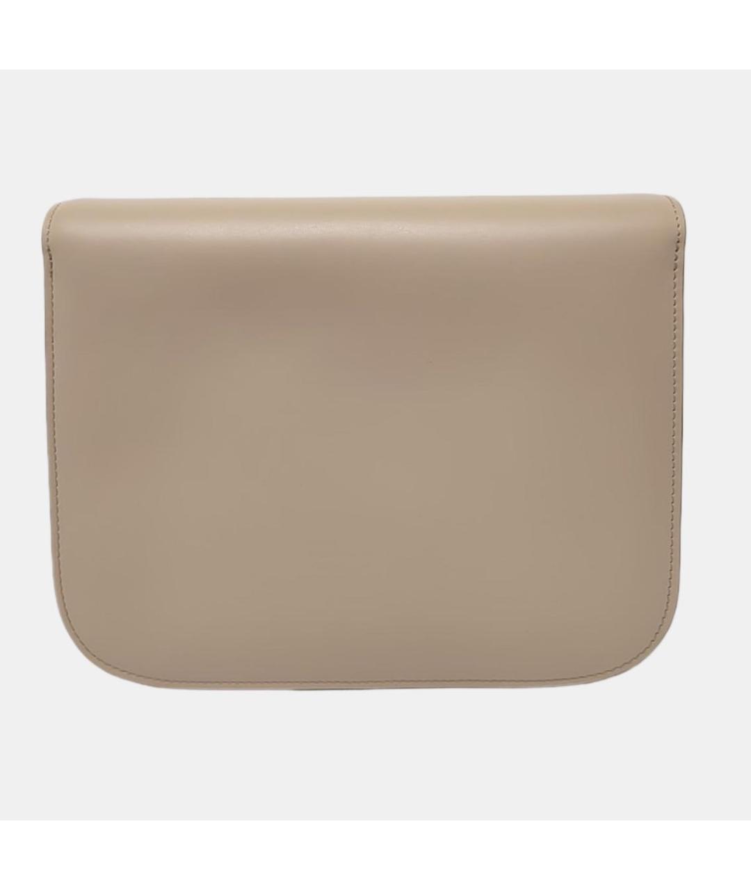 CELINE Бежевая кожаная сумка через плечо, фото 2