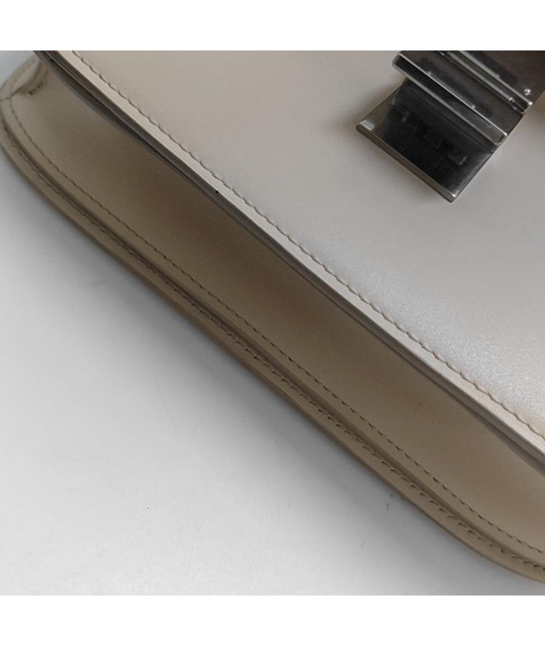 CELINE Бежевая кожаная сумка через плечо, фото 5