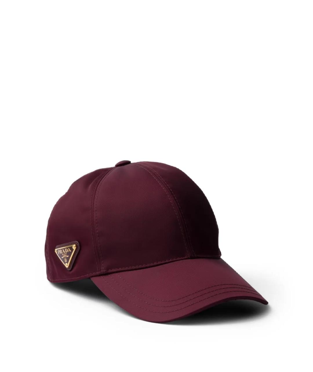 PRADA Бордовая кепка, фото 1