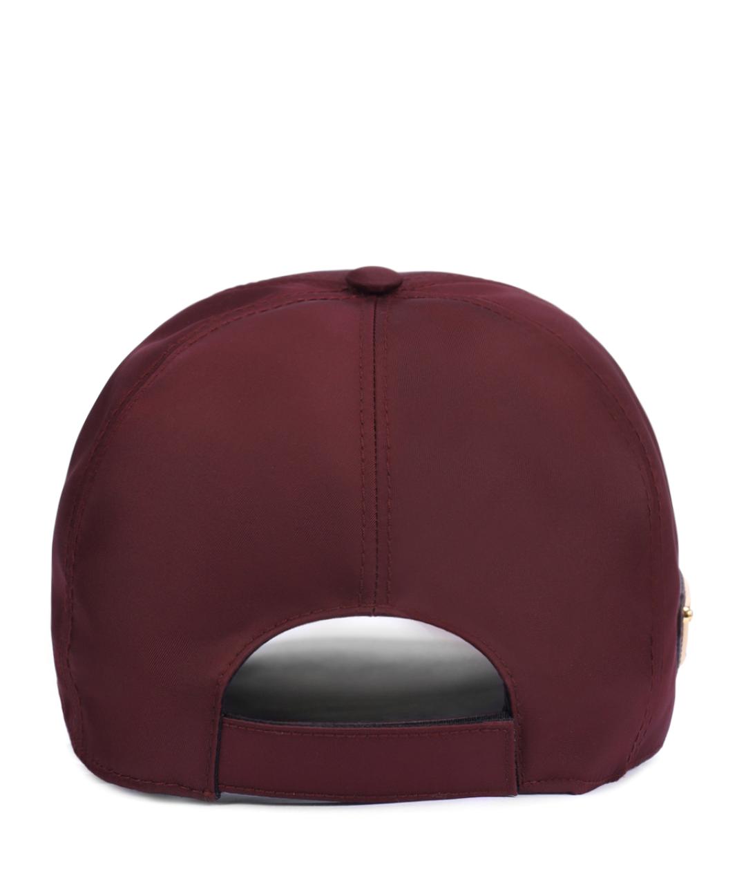 PRADA Бордовая кепка, фото 3