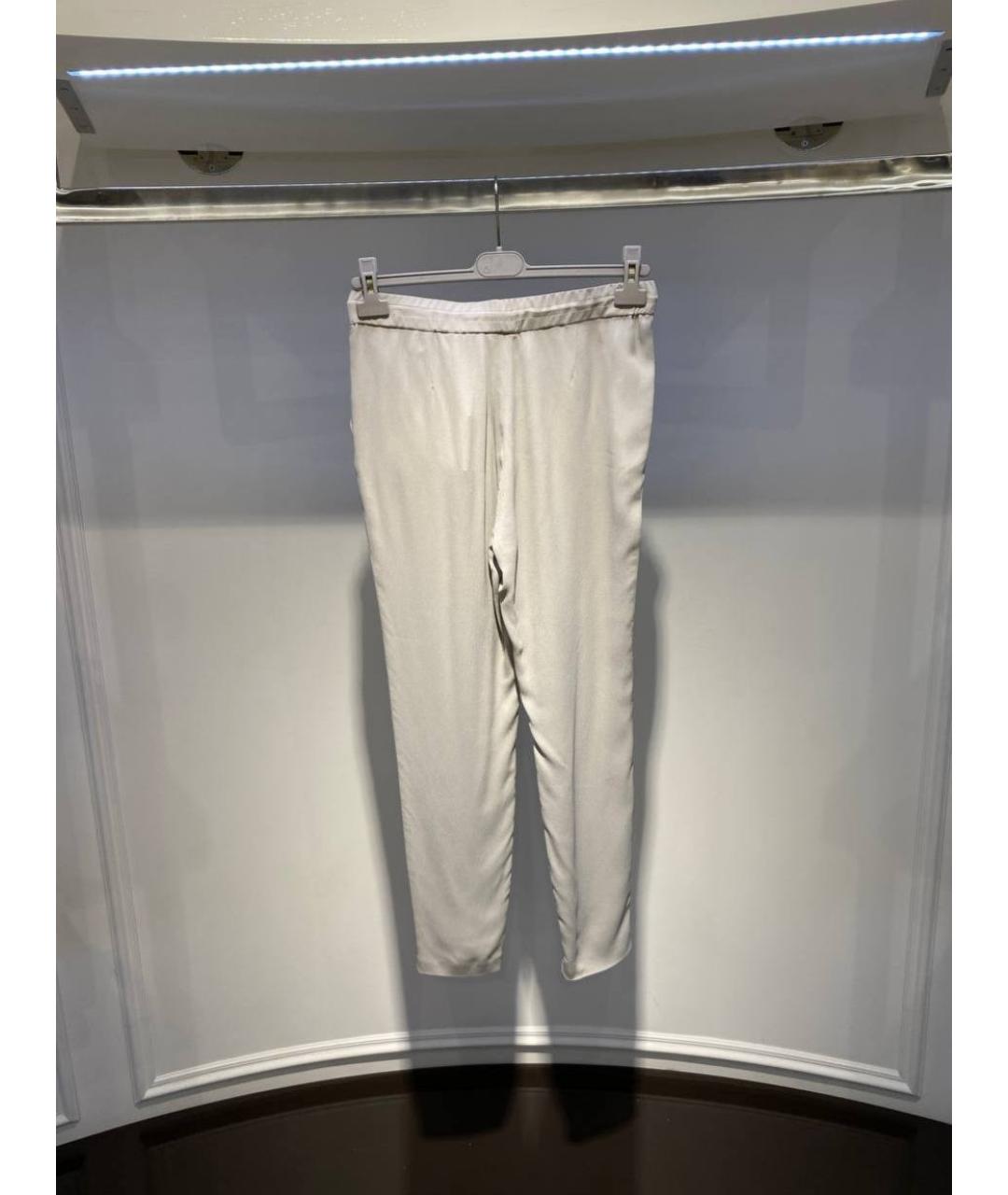 FABIANA FILIPPI Белые ацетатные брюки узкие, фото 3