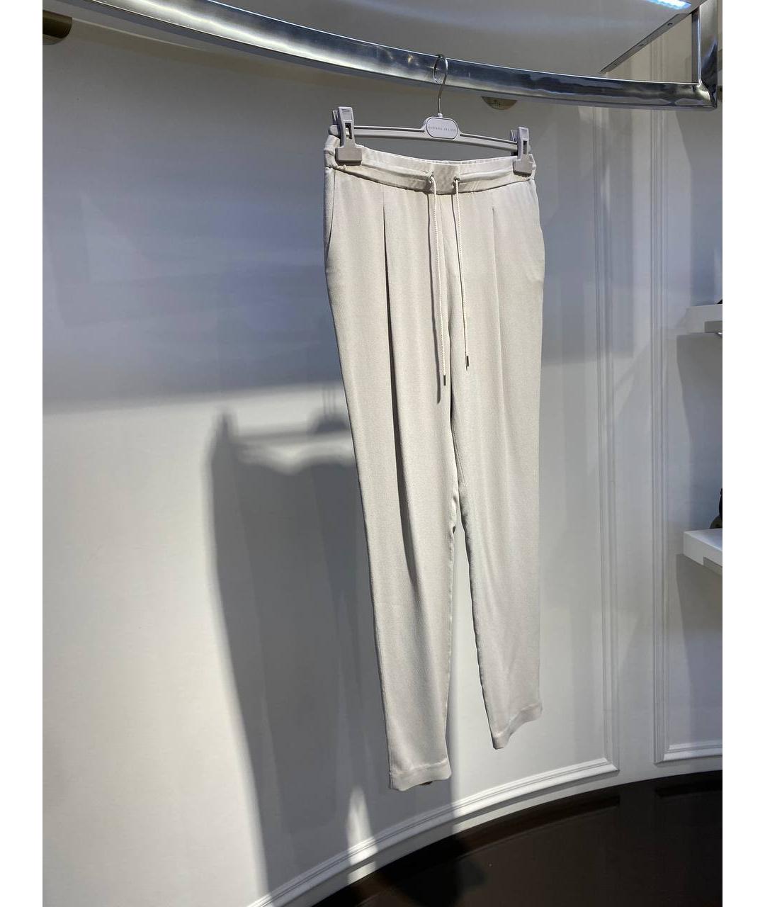 FABIANA FILIPPI Белые ацетатные брюки узкие, фото 2