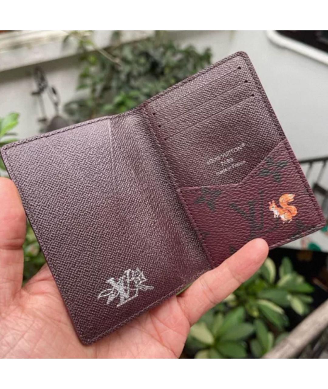 LOUIS VUITTON Бордовый кардхолдер, фото 4